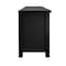 Flash Furniture Sheffield Classic TV Stand for up to 80in. TVs - Modern Black Finish w/Full Glass Doors - 3 Shelves GC-MBLK65-BLK-GG - alternate 3